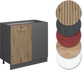 Szafka narożna dąb rzemieślniczy 86x60x81.6 r-line