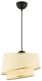 Lampa wisząca na lince BARETTE 1xE27/60W/230V kremowa/złota
