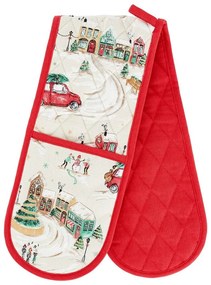 Bawełniana podwójna rękawica kuchenna Christmas Town – Catherine Lansfield