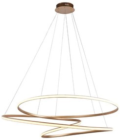 Endon 97645 - Ściemnialny żyrandol LED na przewodzie TWIRL LED/131W/230V 3000K złoty