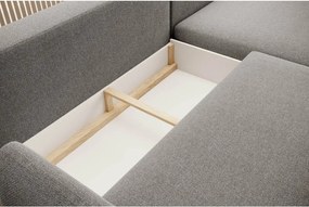 Narożnik BONO z funkcją spania Drewniane nóżki Eleganckie podłokietniki Głębokie siedzisko Lewa strona Barrel 90