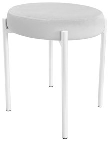 TABORET DIOR STOŁEK LOFT metal podstawa biała MG39