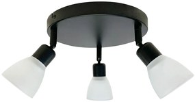 Loftowa lampa sufitowa na dysku czarny + biały - Z070-Hermina
