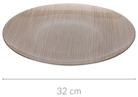 Szklany talerz płaski KARNEOL, Ø 32 cm
