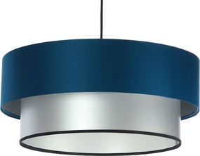 Srebrno-granatowa lampa wisząca z abażurem - 6X S416 R6-P04
