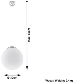 Szklana lampa wisząca LED 8X E823 C6-N26