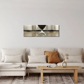 Obraz klepsydry (z zegarem) (90x30 cm)