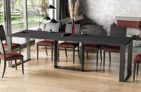 Stół rozkładany BORYS 130(210)x80 beton ciemny ENDO