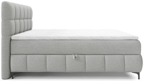 Jasnoszare pikowane łóżko kontynentalne 5 rozmiarów F4-C44