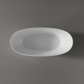Wanna wolnostojąca z konglomeratu HAWAII STONEBiała - 180 x 85 x 64 cm - Dostępna w wersji matowej lub o wysokim połysku