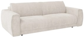 Kanapa 4-osobowa rozkładana typu typu express w beżowej tkaninie szenilowej - Powierzchnia spania 160 cm - Materac 13 cm VOMERA od Maison Céphy