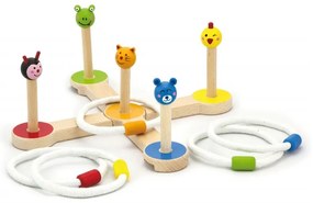 Drewniana gra rzut pierścnieniem zwierzątka viga toys