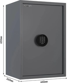 Sejf meblowy PRAKTIK 65 EL, elektroniczny S1, 650 x 440 x 360 mm, 79 l