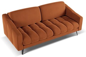 Pomarańczowa aksamitna sofa 202 cm Nalu – Makamii