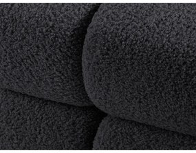 Antracytowy moduł sofy z materiału bouclé (prawostronny) Bellis – Micadoni Home