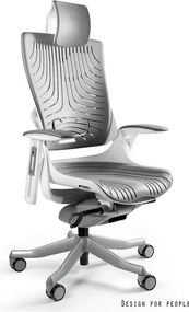 Fotel ergonomiczny Wau 2, zgodny z normą BHP, biały elastomer