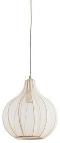 Beżowa lampa wisząca z tekstylnym kloszem ø 29 cm Elati – Light &amp; Living