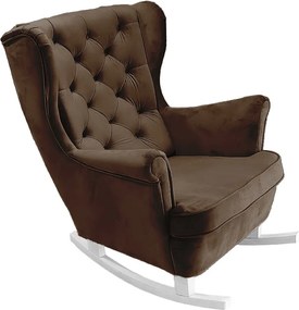 Fotel Relax z Tapicerowanym Siedzeniem i Podłokietnikami, Fotel TV 102x81x95cm Ciemnobrązowy_29827