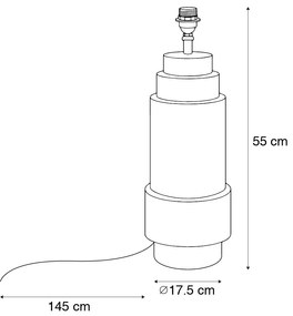 Lampa stołowa art deco brąz bez klosza - Bruut ArtDeco Oswietlenie wewnetrzne