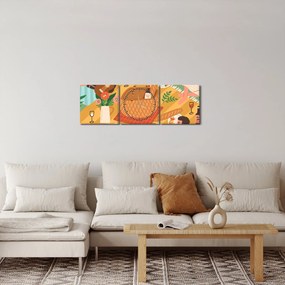 Obraz - Letnia miłość (z zegarem) (90x30 cm)