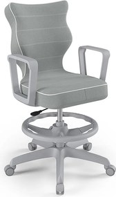 Młodzieżowe krzesło biurkowe Norm Grey rozmiar 5 (146-176,5 cm) z podnóżkiem