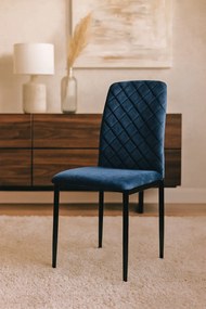 Granatowe krzesło nowoczesne C3-L60