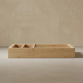 Rozkładany organizer na sztućce VARIO, 53 x 33-43 cm, bambus