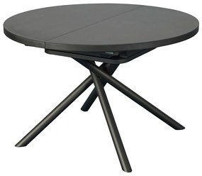 Rozkładany stół jadalniany dla 4-6 osób z ceramiki, MDF i metalu - Efekt brązowo-szarego marmuru - FEROLA