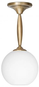 Stylowa lampa z mosiądzu z kloszem kulą QC-S1KD