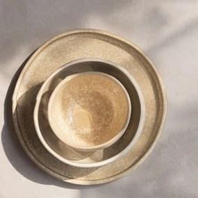 Biało-beżowe kamienne miski zestaw 2 szt. Sand Grain – Mette Ditmer Denmark