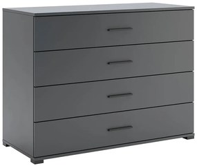 Popielata nowoczesna komoda z 4 szufladami Z6-H09