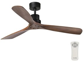 FARO 33516DC Wentylator sufitowy LANTAU czarny/brąz pr. 132 cm + DO
