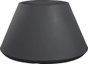 Stromboli Antracytowa okrągła stożkowa doniczka żywiczna do roślin doniczkowych i ogrodowych, 60x35 cm