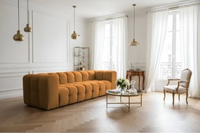 Sofa Baloo, 4-osobowa, do salonu, tkanina Moly, pomarańcz