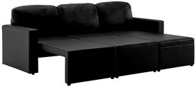 Rozkładana sofa modułowa czarna - Odi 4Q