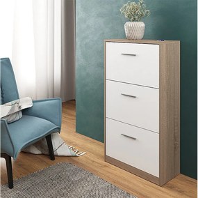 Wózek na buty biały/sonoma 59x22x105 gizmo