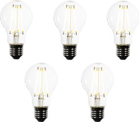 Zestaw 5 żarówek LED E27 A60 przezroczystych 2,2W 470 lm 3000K