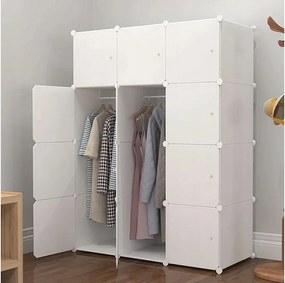 SZAFA MODUŁOWA GARDEROBA SZAFKA REGAŁ PÓŁKA BIAŁA ORGANIZER NA UBRANIA XL