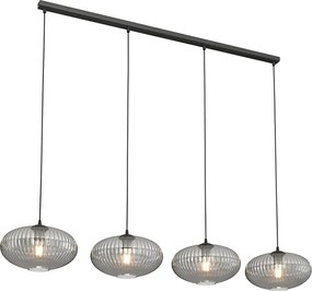Industrialna lampa wisząca z grafitowymi kloszami - 3X D174 T4-C96