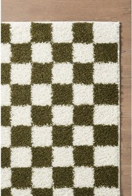 Ciemnozielony/kremowy dywan 120x170 cm Grida – ESTE