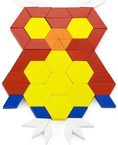 Viga drewniane klocki płaskie w wiaderku 250 elementów montessori