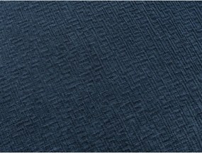 Ciemnoniebieska rozkładana sofa do spania z tkaniny szenilowej 240 cm Hugo – Bobochic Paris