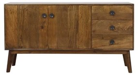 Brązowa niska komoda z litego drewna 152x80 cm Espita – Light &amp; Living