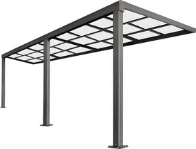 Pergola przyścienna z rozsuwanym dachem - 18 m² - antracytowy - IZEDA
