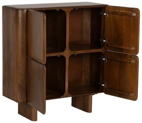 Brązowa szafka z litego drewna mango 104x110x45 cm Nosy – Ixia