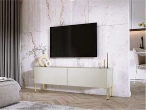 Szafka RTV: Kaszmir, złote nogi, 140 x 52 x 32 cm