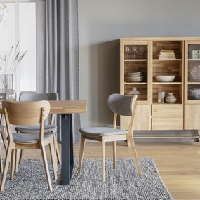 Szaro-naturalne krzesła zestaw 2 szt. Kato – Rowico