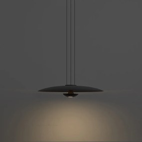 Nowoczesna lampa wisząca czarna ze ściemnialnym LED - Smith