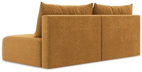 Pomarańczowa rozkładana/ze schowkiem sofa 216 cm Kalena – Makamii