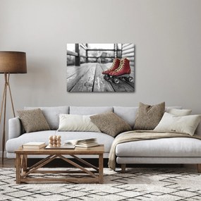 Obraz czerwonych starych wrotek (70x50 cm)